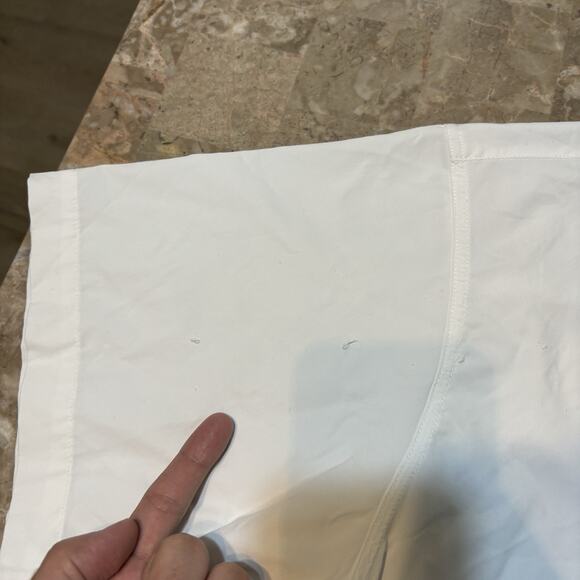 Poncho Shirt Mens XL White Short Sleeve Button Woven Fishing Vented - Picture 4 of 13